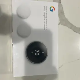 P0106 Google Nest Learning Thermostat Wi-fi Black 2 Temperature Sensors