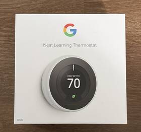 Google T3015 Nest Learning Thermostat Gen 3 Programmable Dial White Circular