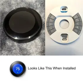 T3018us Google Nest 3rd Gen Learning Smart Wi-fi App Control Thermostat - Mirror Black
