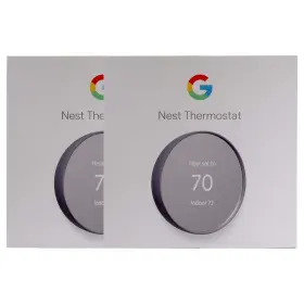 Thermostat-char-2x Google 2x Nest Smart Programmable Wi-fi Thermostat For Home Charcoal