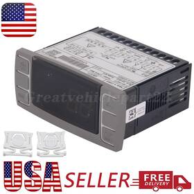 Greatvehiclepart22 606278431753 For Dixell Temperature Controller Xr06cx-4n1f1 With 2pcs Brackets Black Panel New