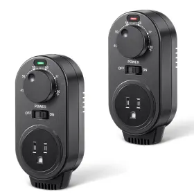Spudger-06 Gulfmew 2 Pack Adjustable Thermostat Plug In Heating And Cooling Controlle