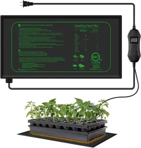 Phm-009 Gytf Seedling Heat Mat With Digital Thermostat 10 Inch X 20.75 Waterproof Heating Pa