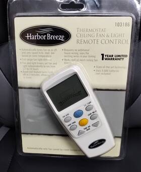Harbor Breeze 103186 Remote Control Thermostat Ceiling Fan And Light 103186/trc-100l