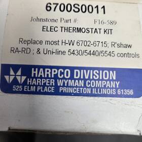 Harper Wyman Company F16-589 Electric Thermostat Kit For H-w And Uni-line Controls