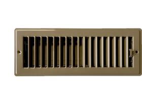 Hbw 963063153686 Rv And Home Brown Stamped Steel Floor Diffuser/register With Damper 10 Inch X
