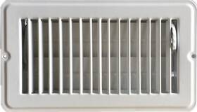 Hbw 963063153716 Rv And Home White Stamped Steel Floor Diffuser/register With Damper 8 Inch X