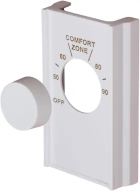 257996 Hdsupply White Double Pole Line Volt Thermostat Cover With Knob For Old Style D