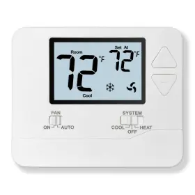 H701w-a01 Heagstat Digital Non-programmable Thermostat House/home 1 Heat/1 Cool Single-stage Large