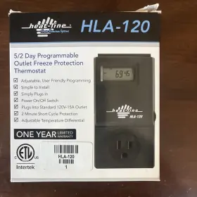 Hla-120 Heat-line Programmable Outlet Freeze Protection Thermostat