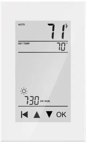 Et-72 Heatit 445008975913 Digital Programmable Thermostat With Large Lcd Display For Floor Heating