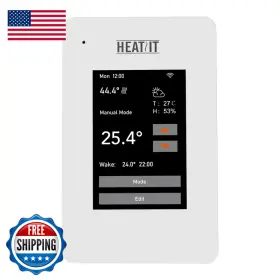 B0bnhsjfzv Heatit Et-7aw Touchscreen Programmable Thermostat Voice Control Wifi