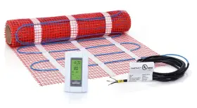 Heattech 696738113299 10 Sqft Heated Floor Mat Kit 120v Electric Radiant Heating System For