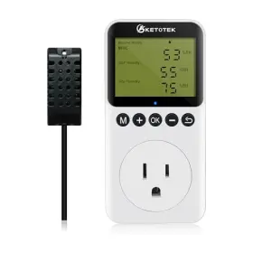 F0196us Hiada Digital Humidity Controller Outlet Plug 120v 15a Humidistat Countdown Control