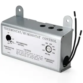 158035 Hiorucet Attic Fan With Thermostat Humidistat Controller Adjustable Temperature Humid