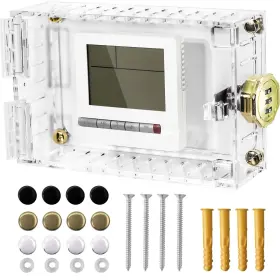 Hixniky 752815418845 Thermostat Lock Box With Key Free Sturdy Cover Large Cle