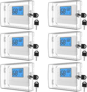 Hnnmis 313053270253 6 Pcs Universal Clear Thermostat Lock Box With Key Compatible Most Thermos