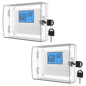 Hnnmis 754147806543 2 Pcs Universal Clear Thermostat Lock Box With Key Compatible Most Ther