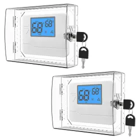 Hnnmis 754147806543 2 Pcs Universal Clear Thermostat Lock Box With Key Compatible Most Ther Hnnmis 754147806543 2 Pcs Universal Clear Thermostat Lock Box With Key Compatible Most Ther