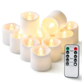 H2450bkqdbkyk12-nb Homemory 12pack 400 Hour Remote Control Flameless Candles 2/4/6/8h Timer Led
