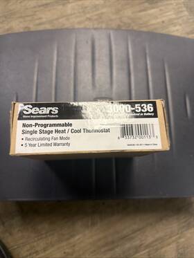Honeywell 3000-536 Sears Dual Power Thermostat