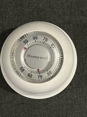 Honeywell C 87k4446 The White Round Non-programmable Heat Only Thermostat C 87k4446