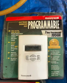 Ct1950a Honeywell 7-day Programmable White Thermostat Heat New Sealed
