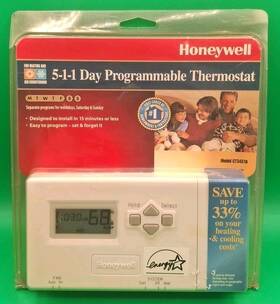 Honeywell Ct3451a Nos 5-1-1 Day Programmable Thermostat Ct3451 2002 Energy Star