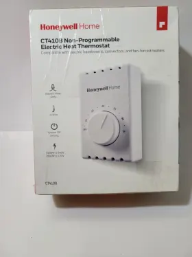 Ct4103 Honeywell Non Programmable Electric Heat Thermostat Compatible With