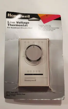 Ct60b Honeywell Vintage Line Voltage Thermostat Baseboard Electric Heat Nos