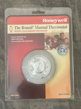Ct87b Honeywell Vintage New Manual Thermostat Heating Heat The Round