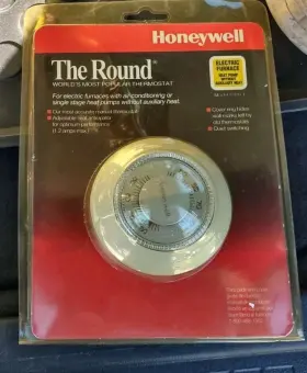 Ct87j Honeywell Vintage Manual Thermostat The Round For Made In Usa