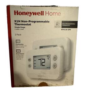 Honeywell Home 194159019263 X1n Thermostat Non-programmable 1 Heat/1 Cool 2-pack. Nib