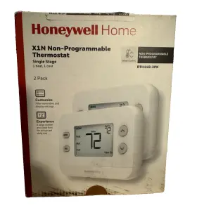 Honeywell Home 194159019263 X1n Thermostat Non-programmable 1 Heat/1 Cool 2-pack. Nib