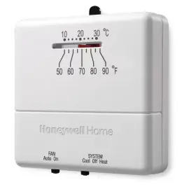 Honeywell Home 445055057068 Economy Non-programmable Thermostat With 1h/1c Single Stage Heating And Cooling