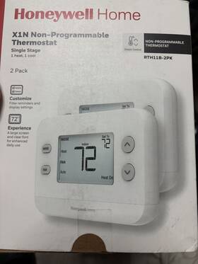 Honeywell Home Rth11b/n 2 Pack Xin 24-volt Electronic Non-programmable Thermostat Single-stage