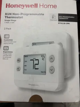 Rth11b Honeywell Home Rth11b/n 2 Pack Xin 24-volt Electronic Non-programmable Thermostat Single-stage