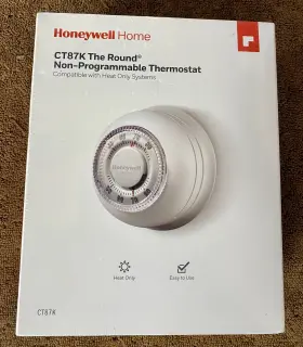 Ht87k Honeywell The Round Non-programmable Thermostat New