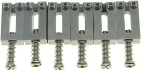 K1381 Honeywell Set Of 6 Stainless Steel Saddles Electric Guitar Bridge Saddle 10.5mm With Nicke