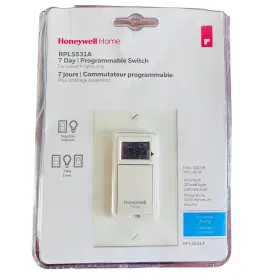 Rpls531a1003 Honeywell Home Rpls531a 7-day Programmable Timer Switch In Almond
