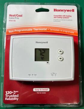 Honeywell Rth1118 Non-programmable Thermostat For Heating And Cooling Systems