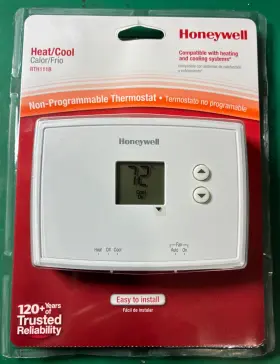 Rth1118 Honeywell Non-programmable Thermostat For Heating And Cooling Systems