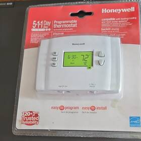 Honeywell Rth2410r Programmable Thermostat 5-1-1 Day Backlit Display White