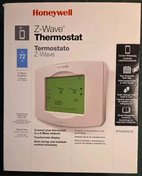 Rth8580zw Honeywell Z-wave Thermostat Digital Program Network Use C Wire
