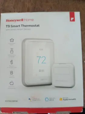 Rth9610wfw2004 Honeywell T9 Wifi Smart Touchscreen Thermostat Display Alexa And Google Assist