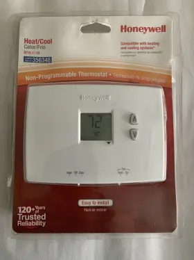 Rthl111b Honeywell Thermostat Non-programmable Heat Cool Easy Install Use Manual