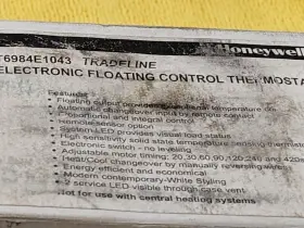 T6984e1043 Honeywell Tradeline Electronic Floating Control Thermostat