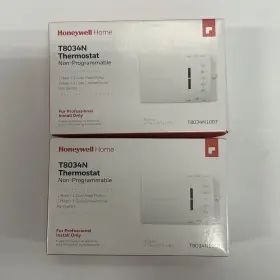T8034n1007 Honeywell T8034n Non-programmable Thermostat 1 Heat/1 Cool Lot Of 2