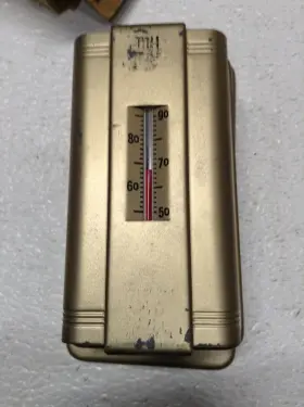T804b1x1 Honeywell Regulator Co. - Brass Home Thermostat Nos