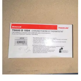 T8600d1004 Honeywell Chronotherm Iii Programmable Digital Thermostat White 24v